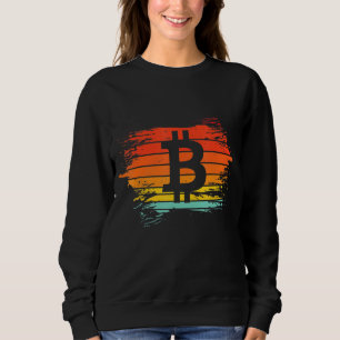 Sweatshirt Rétro Vintage Bitcoin Crypto Devise CryptoCurren