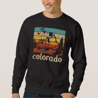 Sweatshirt Retro Vintage Colorado State Montagnes Rocheuses H