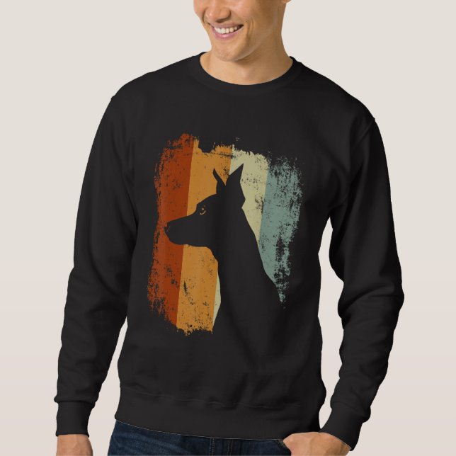 Sweatshirt Retro Vintage Design Italian Greyhound Dog (Devant)