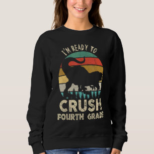 Sweatshirt Retro Vintage Dinosaurus Kid Je vais me broyer pou