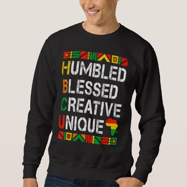 Sweatshirt Rétro Vintage Hbcu Humbled Creative Unique (Devant)