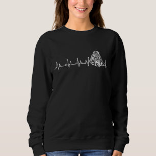 Sweatshirt Retro Vintage Hearbeat Chih Tzu Chien Chien Puppy