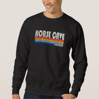Sweatshirt Retro Vintage les années 70 80s Style Horse Cave K