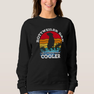 Sweatshirt Retro Vintage Meilleur Rottweiler Papa Jamais Fête