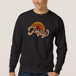 Sweatshirt Retro Vintage Philly Rainbow Vacances Souvenir Phi
