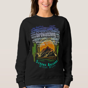 Sweatshirt Rétro Vintage Sedona Arizona Ornithologue Randonné