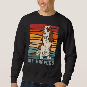 Sweatshirt Retro Vintage Springer Spaniel Sit Happer Chien Pa