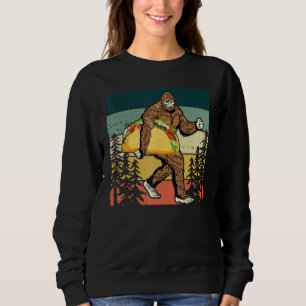 Sweatshirt Retro Vintage Taco Mexicain Manger Tacos Lover