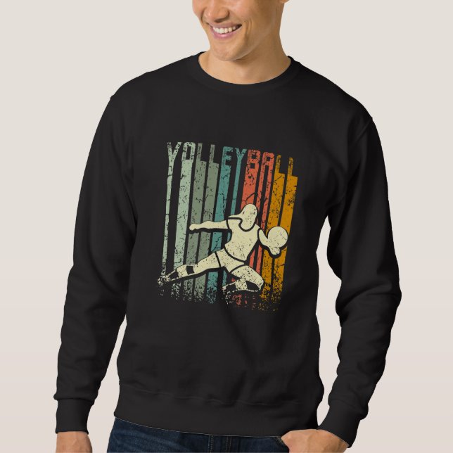 Sweatshirt Retro Vintage Volleyball Premium (Devant)
