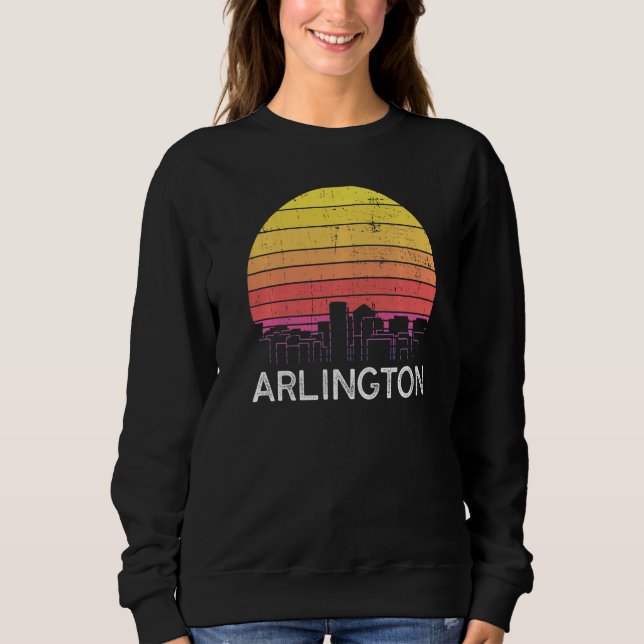 Sweatshirt Retro Virginia Arlington Skyline Vintage Urban Bui (Devant)