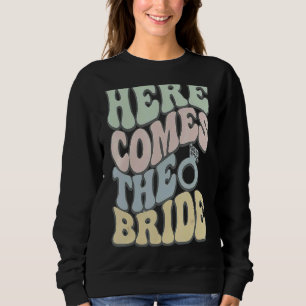 Sweatshirt Retro Voici Le Mariage de mariée des années 60 par