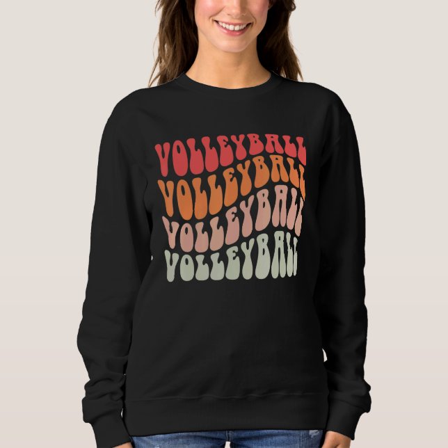 Sweatshirt Retro Volleyball For Teen Girls Volley Ball Player (Devant)