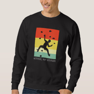Sweatshirt Retro Wall Climber Rock Mountain Escalade Boulderi