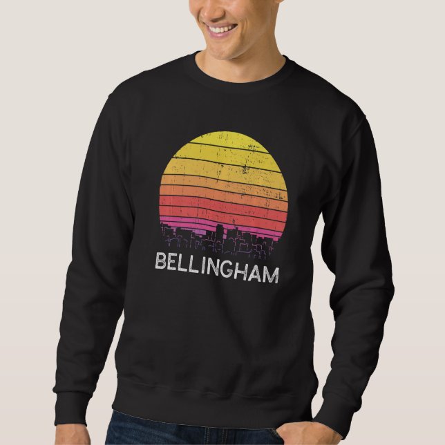 Sweatshirt Retro Washington Bellingham Skyline Vintage Urban  (Devant)
