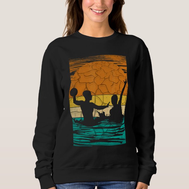 Sweatshirt Retro Water Polo Vintage Playing Waterpolo Player (Devant)