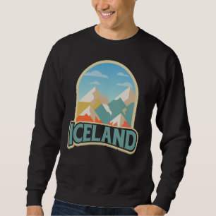 Sweatshirt Rétros montagnes vintages d'amant de randonnée d