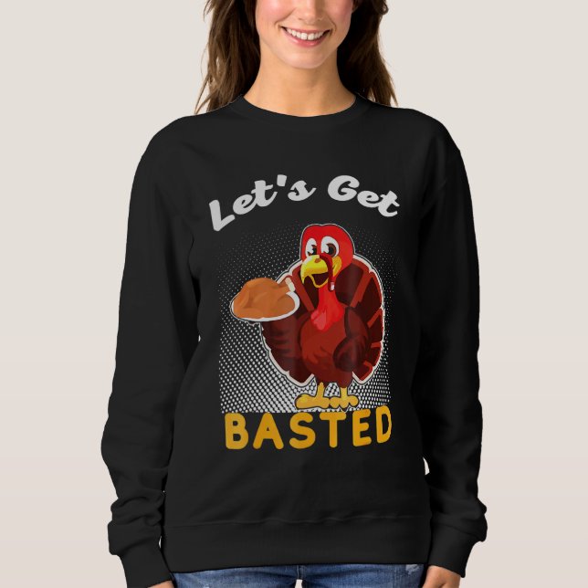 Sweatshirt Retrouvons-nous basted Thanksgiving Costume jambe  (Devant)