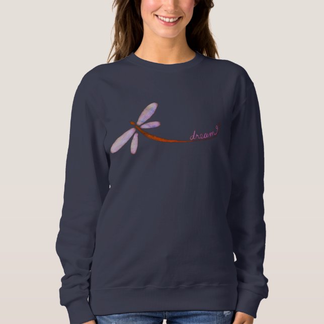 Sweatshirt Rêve de libellule Art abstrait à porter (Devant)