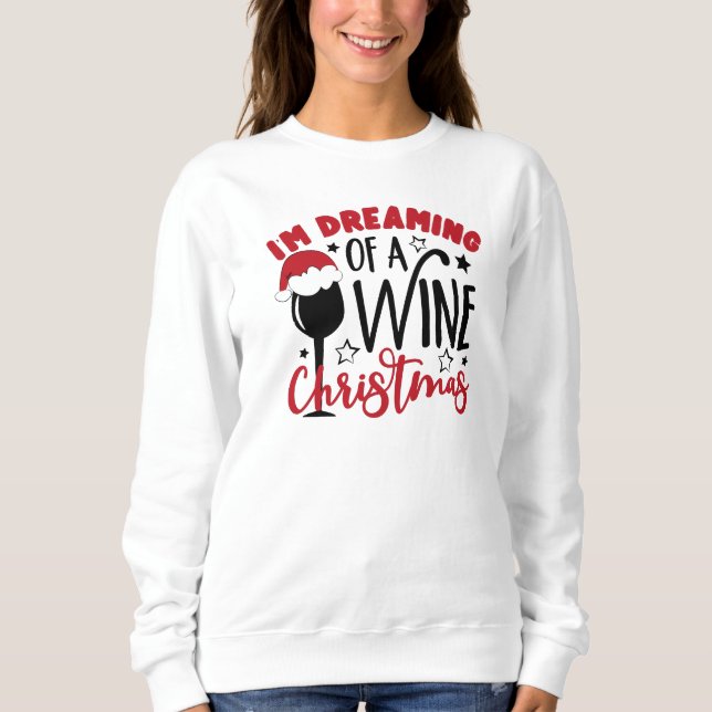 Sweatshirt Rêve de Noël au vin  (Devant)