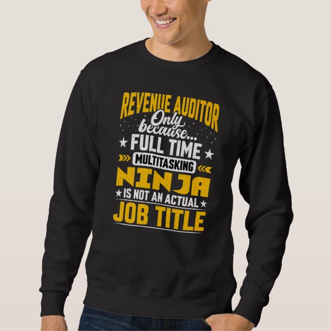Sweatshirt Revenu Auditeur Titre du travail Comptable des rec (Devant)