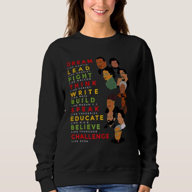 Sweatshirt Rêver Comme Martin Plomb Comme Harriet Black Histo (Devant)