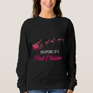 Sweatshirt Rêver D'Un Joli Flamant rose De Noël Rose