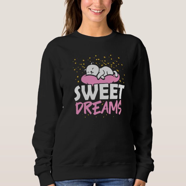 Sweatshirt Rêves doux chat   (Devant)