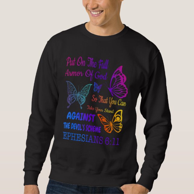 Sweatshirt Revêtez la pleine armure de Dieu  Mignon (Devant)