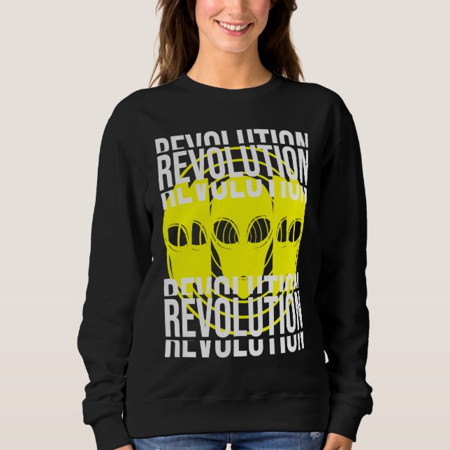 Sweatshirt Revolution Alien  Sad Aesthetic Edgy Streetwear (Devant)