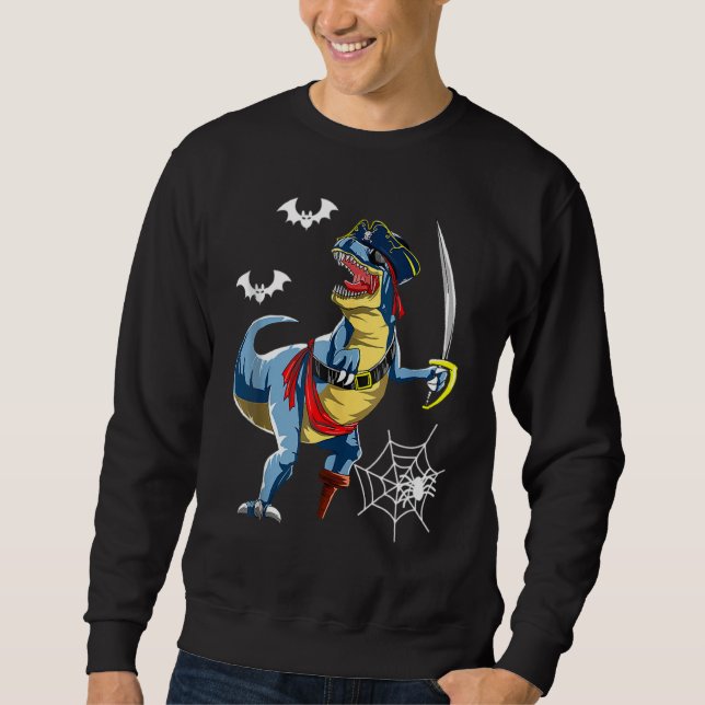 Sweatshirt Rex Dinosaure Pirate Vintage (Devant)