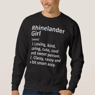 Sweatshirt Rhinelander Girl Wi Wisconsin Funny City Accueil R