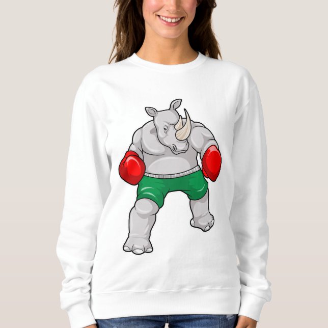 Sweatshirt Rhino à Boxing avec gants de boxe (Devant)