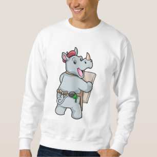 Sweatshirt Rhino à Peinture avec couleurs