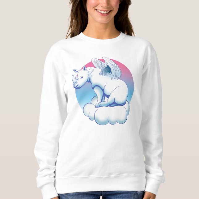 Sweatshirt Rhino Angel - Sensibilisation à la conservation de (Devant)