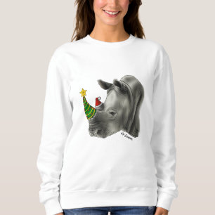Sweatshirt rhino blanc de vacances