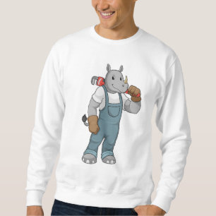 Sweatshirt Rhinocéros bricoleur avec une pince multiprise