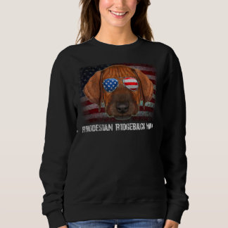 Sweatshirt Rhodesian Ridgeback Maman Américaine Rhodesian Rid