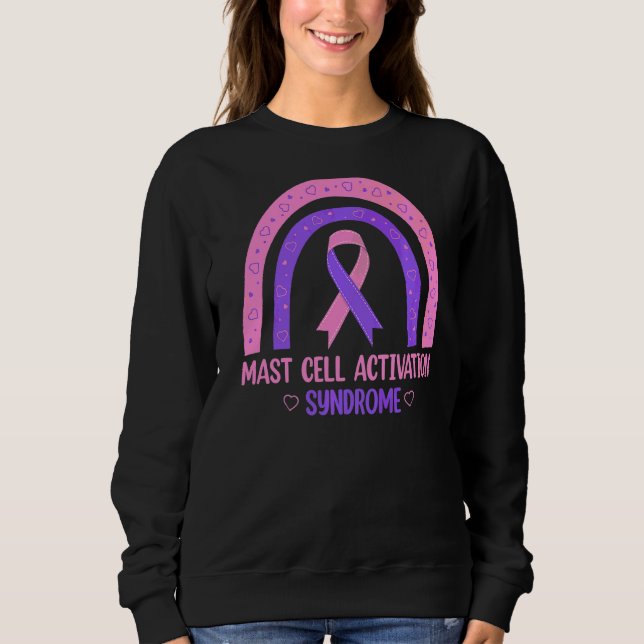 Sweatshirt Ribbo De Sensibilisation Au Syndrome D'Activation  (Devant)