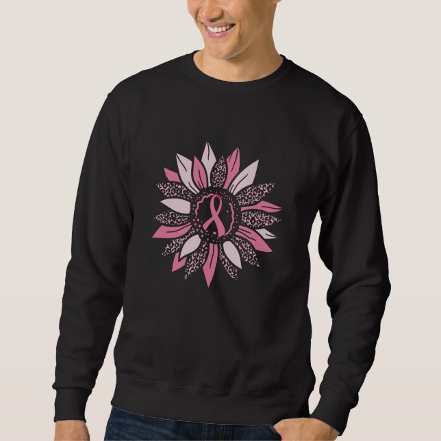 Sweatshirt Ribbon rose Sunflower Breast Cancer Sensibilisatio (Devant)