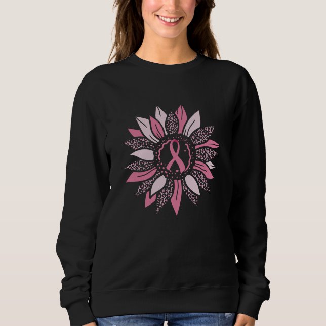 Sweatshirt Ribbon rose Sunflower Breast Cancer Sensibilisatio (Devant)