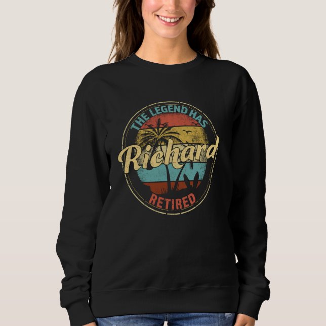 Sweatshirt Richard Legend A Retraité Une Retraite Personnalis (Devant)