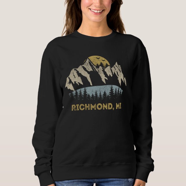 Sweatshirt Richmond Michigan Mountain Sunset Sunrise MI (Devant)