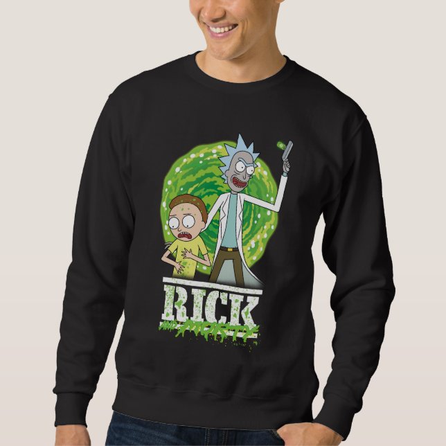 Sweatshirt RICK ET MORTY™ | Éclat vert (Devant)