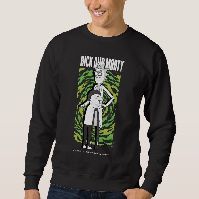 Sweatshirt RICK ET MORTY™ | Morty Hugging Rick (Devant)