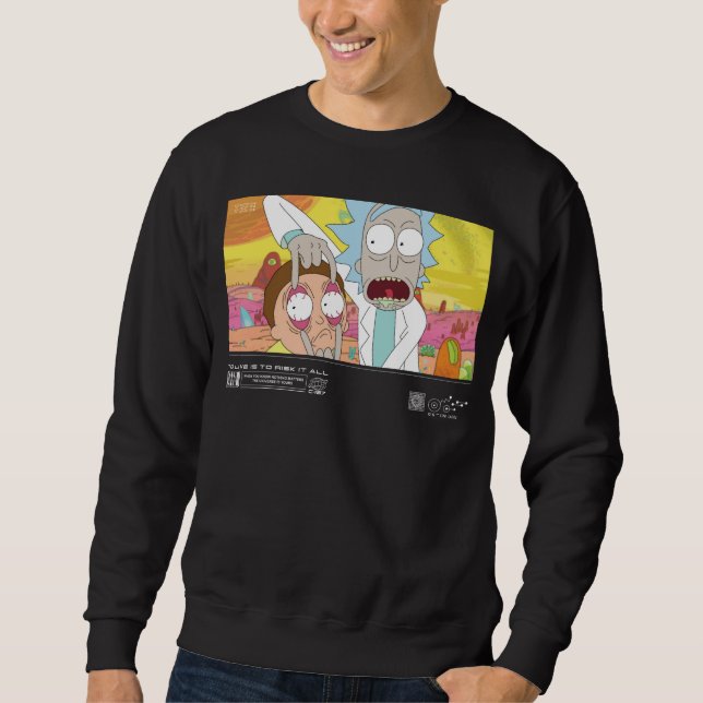 Sweatshirt Rick Ouverture des yeux de Morty Citation graphiqu (Devant)