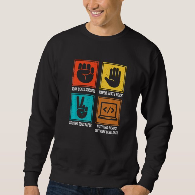 Sweatshirt Rien ne bat le codage programmeur développeur de l (Devant)