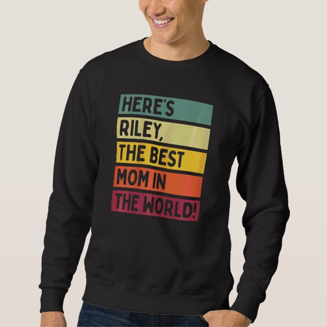 Sweatshirt Riley, la meilleure maman du monde (Devant)