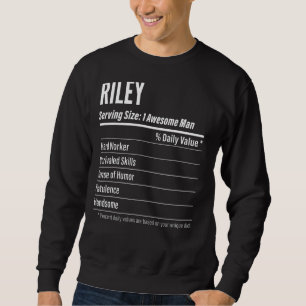 Sweatshirt Riley Taille du service Nutrition Étiquette Calori