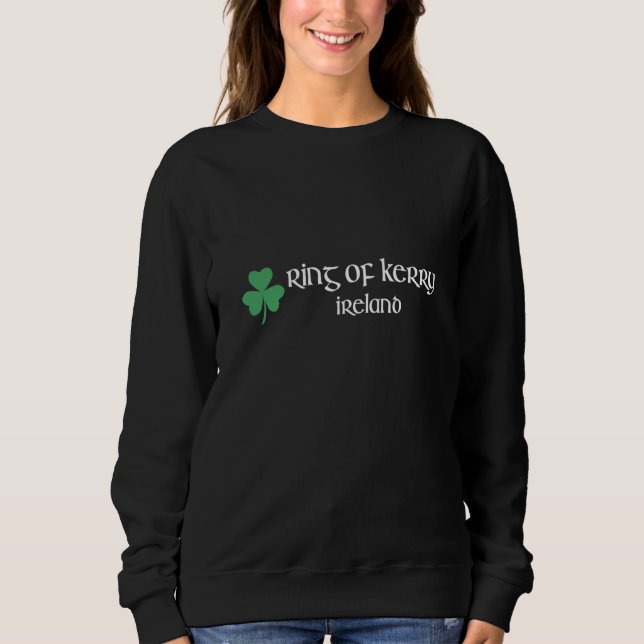 Sweatshirt Ring of Kerry Shamrock Souvenir Ireland Gaelic & H (Devant)