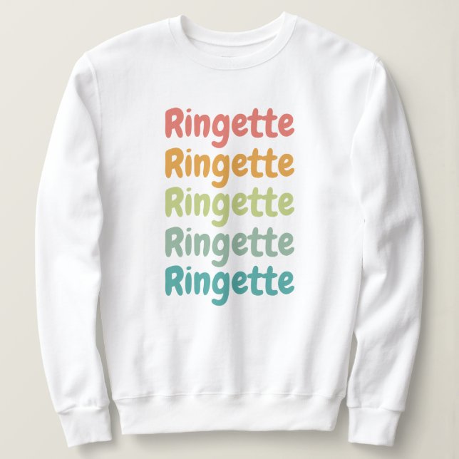 Sweatshirt Ringette Cute Retro Lecteur Ringette Cadeaux (Design devant)